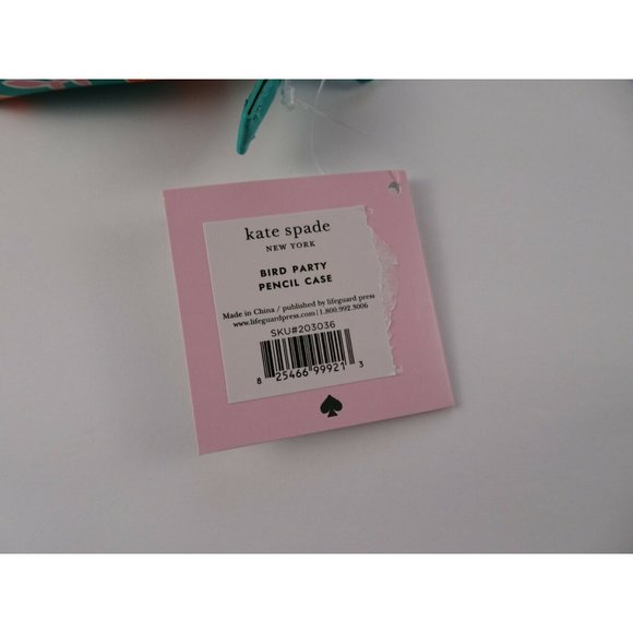 Kate Spade BIRD Party Pencil Case Pouch Ruler Eraser Sharpener Pencils 6-PC Set - Picture 10 of 11